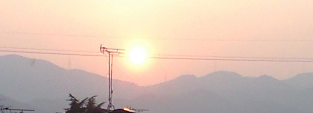 数寄和大津から見た夕陽