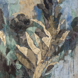 50F(1167×910mm)、麻紙・岩絵具・洋箔・黒箔