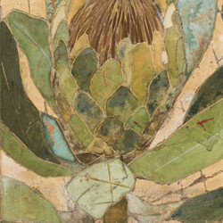 SM(227×160mm)、麻紙・岩絵具・洋箔