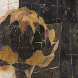 4F(333×242mm)、麻紙・岩絵具・洋箔・黒箔