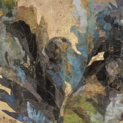 120F(1300×1940mm)、麻紙・岩絵具・洋箔・黒箔