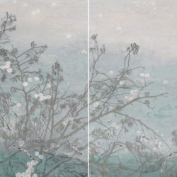 2020、高知麻紙・岩絵具、S30(910×910×23mm(2枚組))