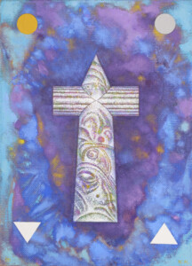 自製キャンバスに樹脂テンペラ・油彩、333 × 242 mm