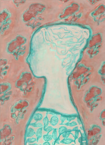 501 × 410 mm 麻紙・胡粉・岩絵具・水干絵具・金属泥 / 額付 275,000円(税込)