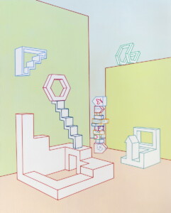 メディテーションルーム#2/A meditetion rooom#2 1621×1303㎜,キャンバス,膠,乾性油,顔料