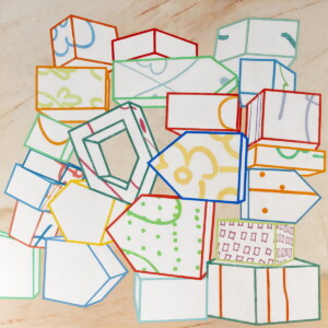 ブロックウォール/Block Wall 1303×1303㎜、キャンバス,膠,乾性油,顔料