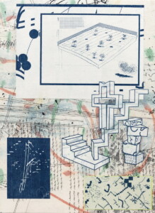 ジャングルジャンクション/Jungle junction 334×243㎜、楮紙,膠,顔料,サイアノタイプ