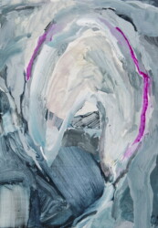 キャンバス、アクリル絵具、227×158mm、