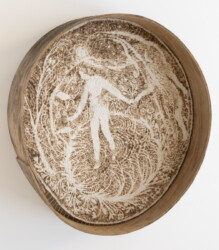 木、キクイモ、楮、刺繍糸、270×300×90mm、sold out