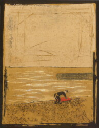 雲肌麻紙、岩絵の具、顔料、膠、180×140mm、sold out