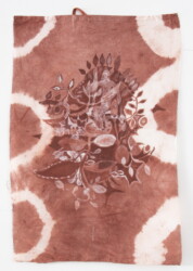 布、ベンガラ、750×690mm、