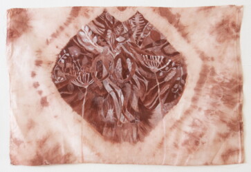 布、ベンガラ、490×730mm、