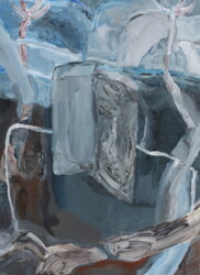 キャンバス、アクリル絵具、455×333mm、