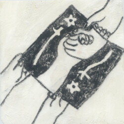 岩絵具、楮紙、