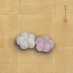 絹、天然顔料、墨、染料、膠、パネル、228×227mm、sold out