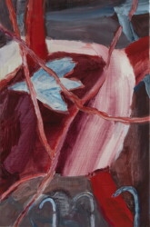 キャンバス、アクリル絵具、333×220mm、