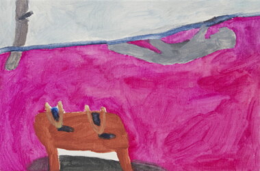 キャンバス、アクリル絵具、220×333mm、