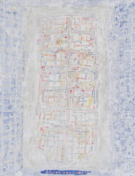 岩絵具、水干絵具、箔、紙、雲母麻紙、529×412mm、