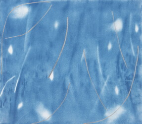 cyanotype,aluminum tape on paper、265×300mm、