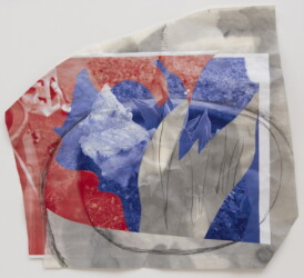 コピー用紙、和紙、炭、鉛筆、327×370mm、