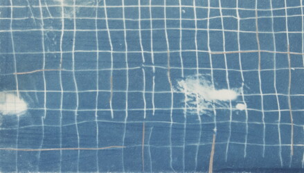 cyanotype,aluminum tape on paper、200×350mm、