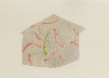 油絵具、アラビアゴム、紙