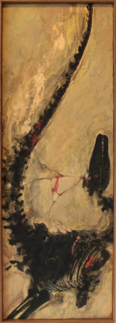 出田瑞季「影」和紙、岩絵具、水干、454×158×20.5 mm、sold out
