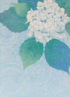 小野 愛絵「涼」雲肌麻紙、岩絵具、水干絵具、雲母、色鉛筆、333×242×17mm、¥42,800