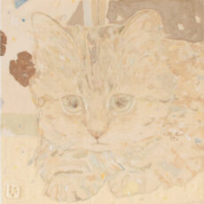 谷井里咲「知らないばしょ 」木製パネルに雲肌麻紙、岩絵具、水彩絵具、パステル、色鉛筆、胡粉180×180×20mm 、¥28,600 谷井里咲「知らないばしょ 」木製パネルに雲肌麻紙、岩絵具、水彩絵具、パステル、色鉛筆、胡粉180×180×20mm、¥28,600