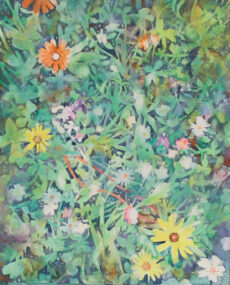 小林実沙紀「ドロップス 」雲肌麻紙、水干絵具、岩絵具 、275×225×20 mm、¥29,700