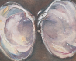 金城妃美佳「Whispers Ⅱ」2026、綿布、油彩、244×335×22mm、¥41,800(税込)