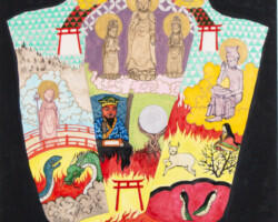 箕輪千絵子「救い」
2026、パネルに和紙、水彩、金泥、水干絵の具、
274×221×15mm 、SOLD OUT