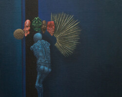 山田晋也「拝顔」2026、キャンバス、油彩、530×455×20mm、¥66,000(税込)