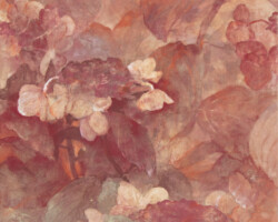 茨木希美「灼花」2026、雲肌麻紙、岩絵具、水干絵具、333×242×20mm、SOLD OUT