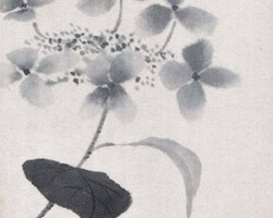 河邉雅子「水辺」2026、木製パネル、麻紙、墨、452×90×170mm、SOLD OUT