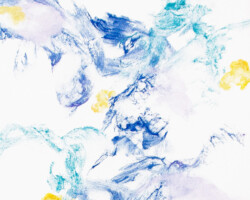 通木菜々絵「波音」2026、高知麻紙、岩絵具、333×242×20mm、¥88,000(税込)
