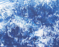 李 怡昇「魚隠」2026、絵絹、岩絵具、242×333×20mm、SOLD OUT